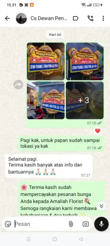 Testimonial Papan Bunga Pernikahan nanjung