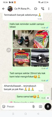 Testimonial Papan Bunga nanjung
